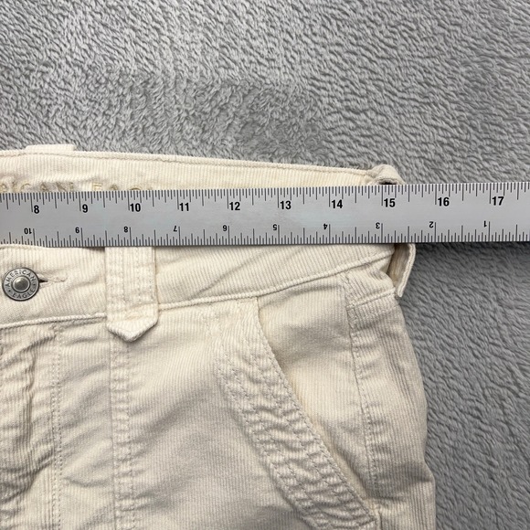 American Eagle Outfitters Festival Flare Corduroy Pants 8 Beige Cotton Stretch - Picture 4 of 9